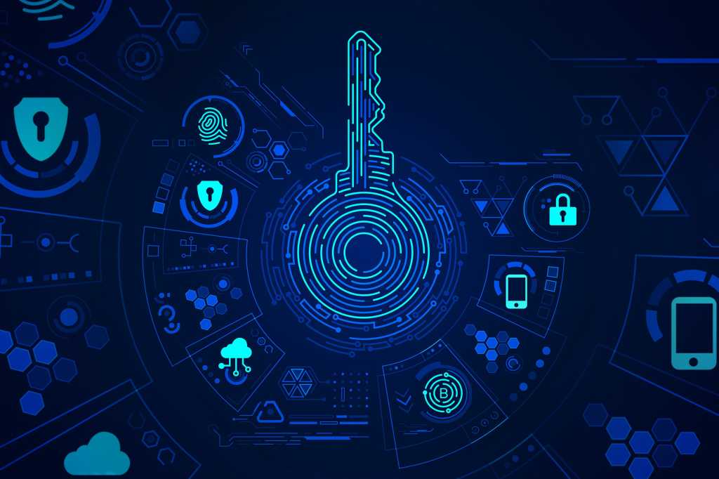 A circuit key at the center of a system of integrated security: endpoints/devices/networks/apps/etc.